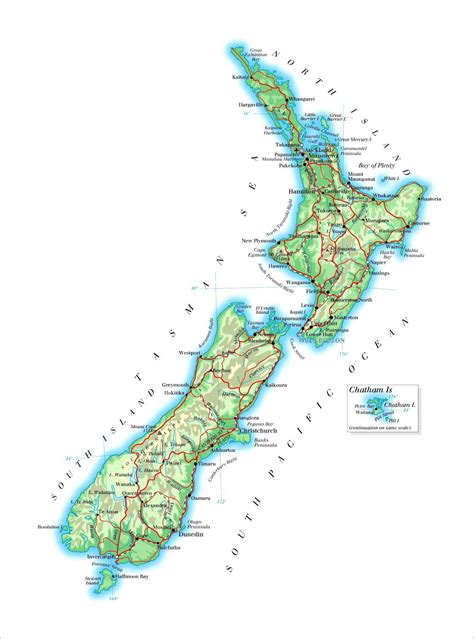 new xealand map|detailed map of new zealand.